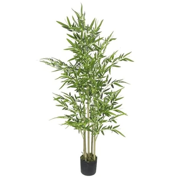 Artificial Bamboo Plant | Made by Hand-Selected Natural Bamboo Trunks, Real Touch Leaves Without Pot | Best for Gifting | Party, Wedding and Home / Office Decor (Ht. 120CM - Image 7