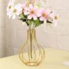 Gold Decorative Metal Flower Golden Vase, Gold, Test Tube Glass Shape, Iron Art Frame, Decorative Holder for Home, Office, Wedding - Image 8