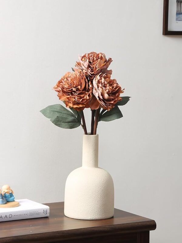 Rare Bird  Beautiful Artificial Peony Flowers Bunch for Vase (44 cm, Brown) Home Decoration Living Room Bedroom Corner Table Top Office Wedding Party Decorative Items - Image 2