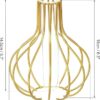 Gold Decorative Metal Flower Golden Vase, Gold, Test Tube Glass Shape, Iron Art Frame, Decorative Holder for Home, Office, Wedding - Image 3