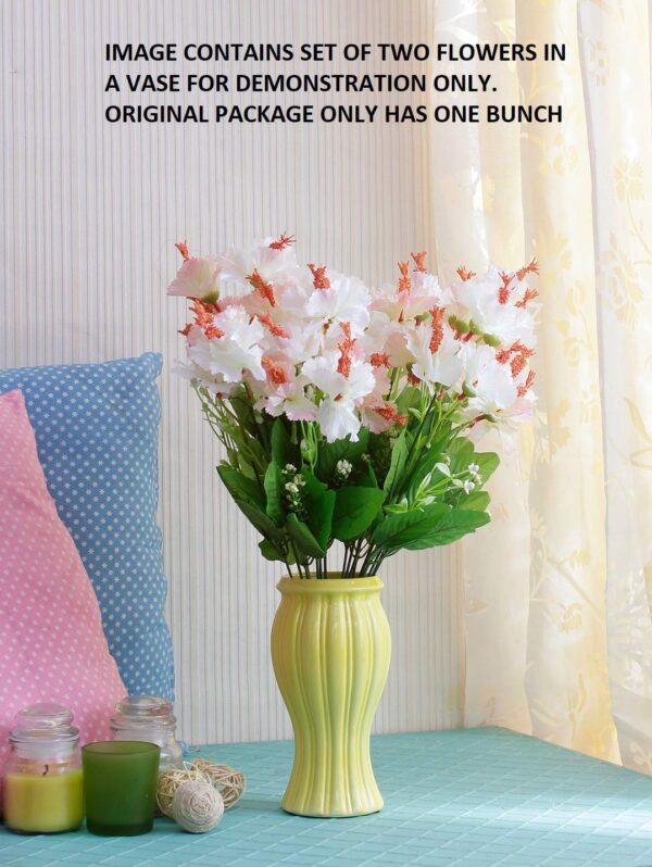 Rare Bird Real look 46 cm tall Artificial Hibiscus Bunch with 20 flower heads use for home office or event decoration - Image 6